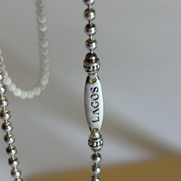 LAGOS SIGNATURE CAVIAR Silver Beaded Necklace